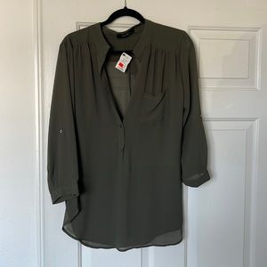 Green gray blouse